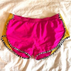 Zebra Printed Athletic Shorts